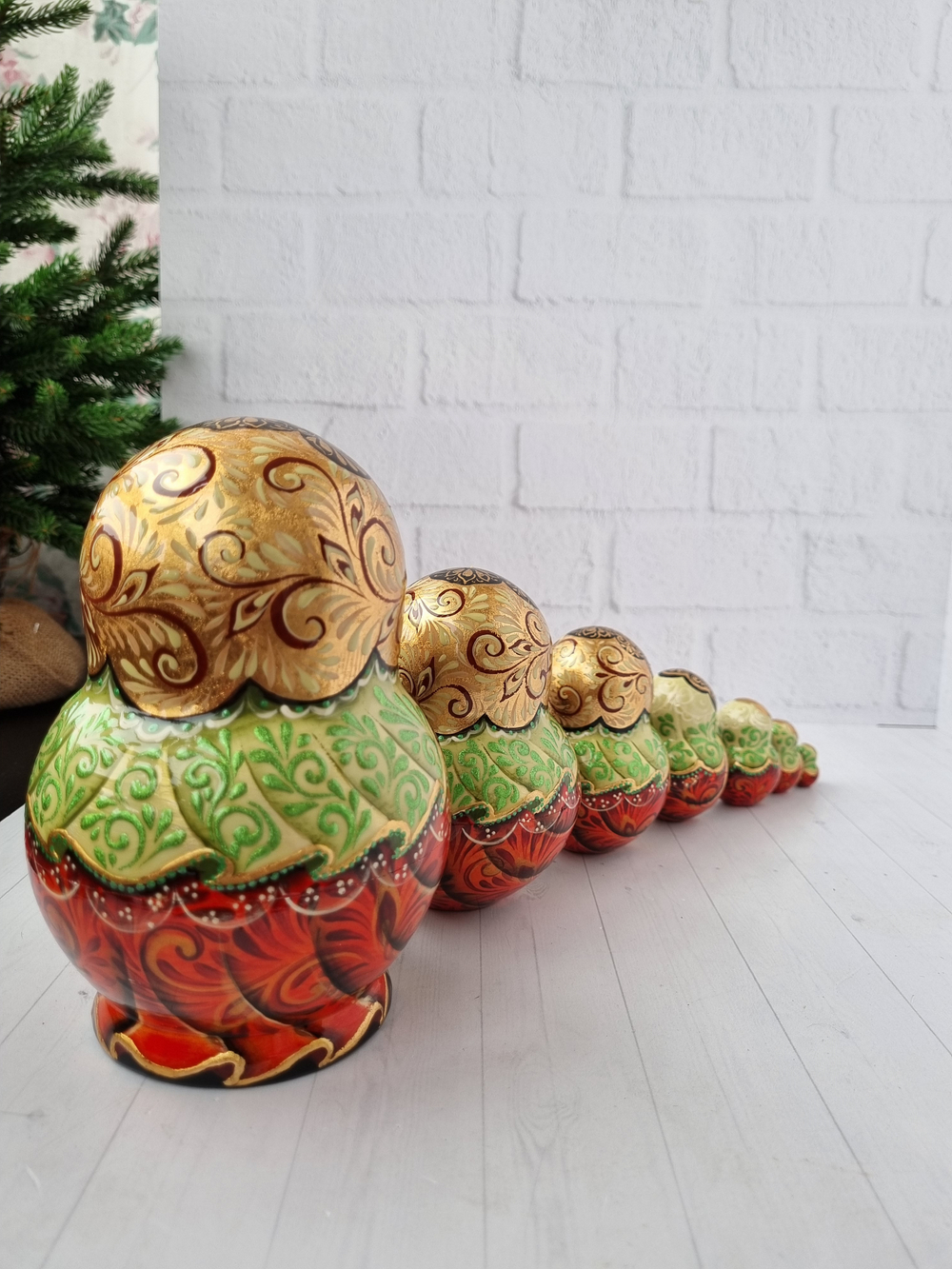 Матрёшка "Русская Тройка" 7мест 17см