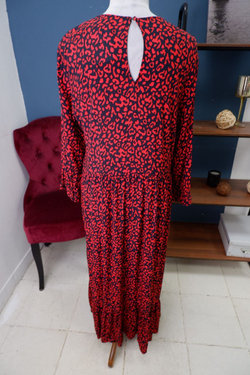 Платье макси с принтом 48 размер