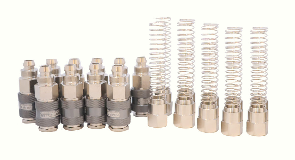 KraftWell KRW-QCS1014F-10 БРС "мама" c пружиной для шланга 10*15 мм, 10 шт