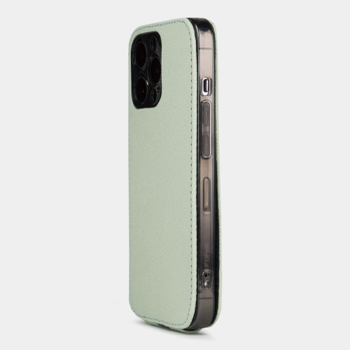 Чехол для iPhone 13 Pro из кожи теленка, фисташкового цвета