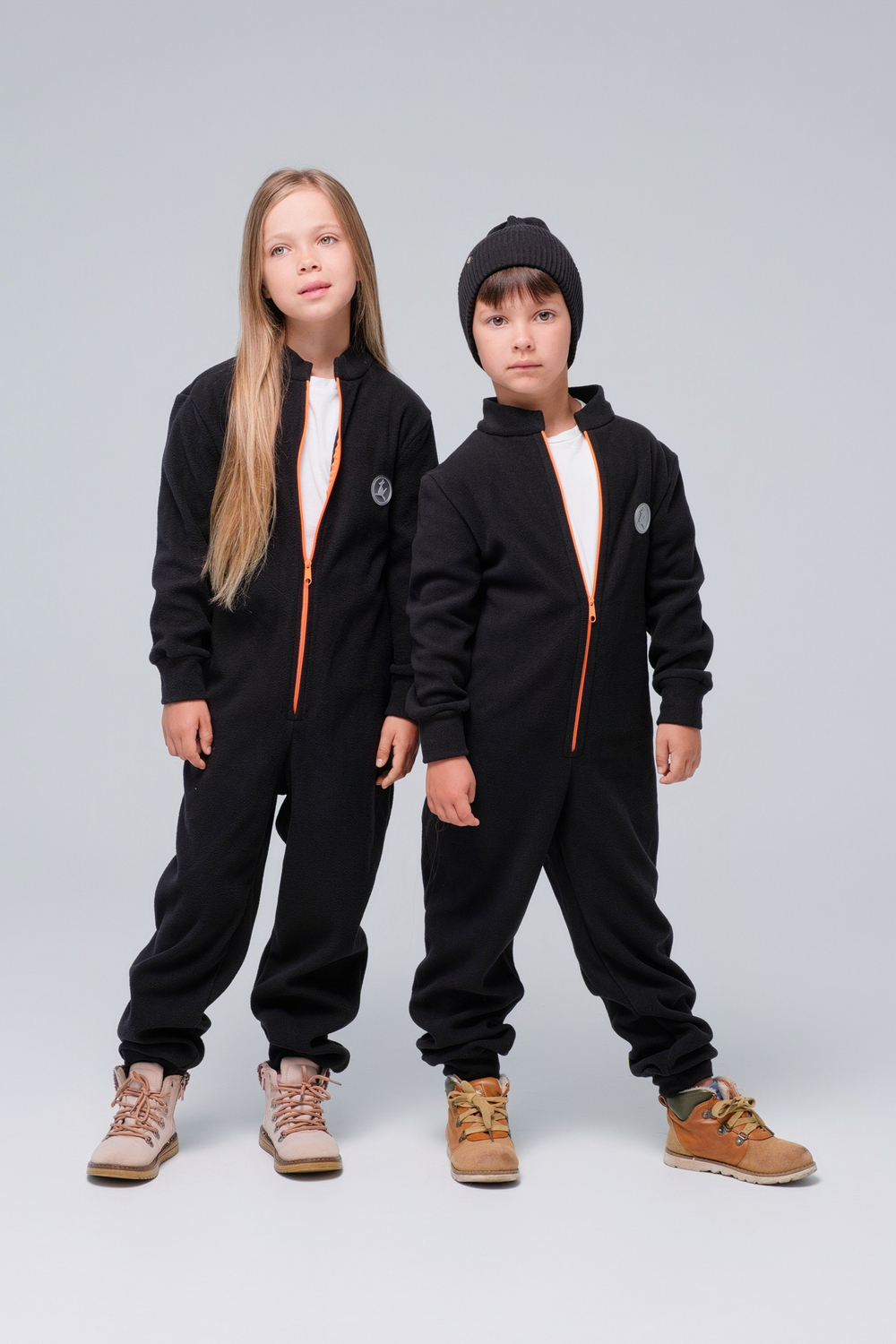 Комбинезон флисовый (Черный)