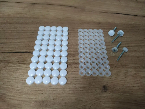 Декоративный колпачок для самореза белый 50 штук