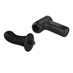 Черный вибромассажёр с поступательными движениями DJ Doctor (Цвет: черный)