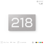 Номер на дверь 218, табличка на дверь для офиса, квартиры, кабинета, аудитории, склада, голубой 120х70 мм, Айдентика Технолоджи