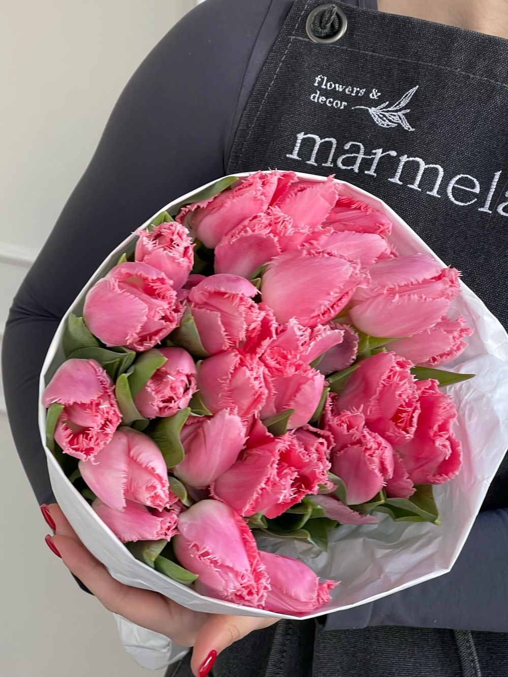 Тюльпаны кружевные - ярко-розовый цвет