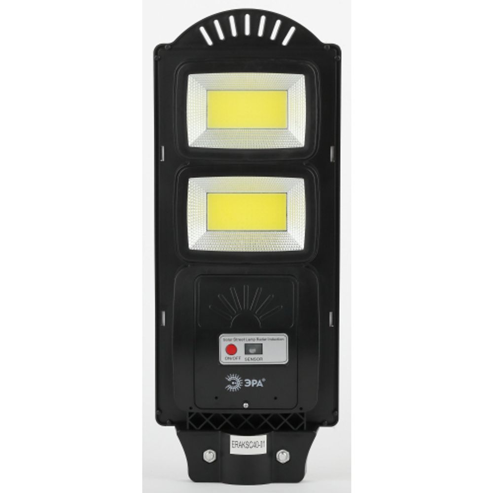 ЭРА Консольный светильник на солн. бат.,COB,40W, с датч. движ.,ПДУ,750lm, 5000К, IP65