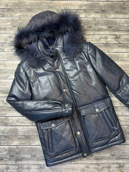 Пуховик Stefano Ricci вставка из кожи крокодила