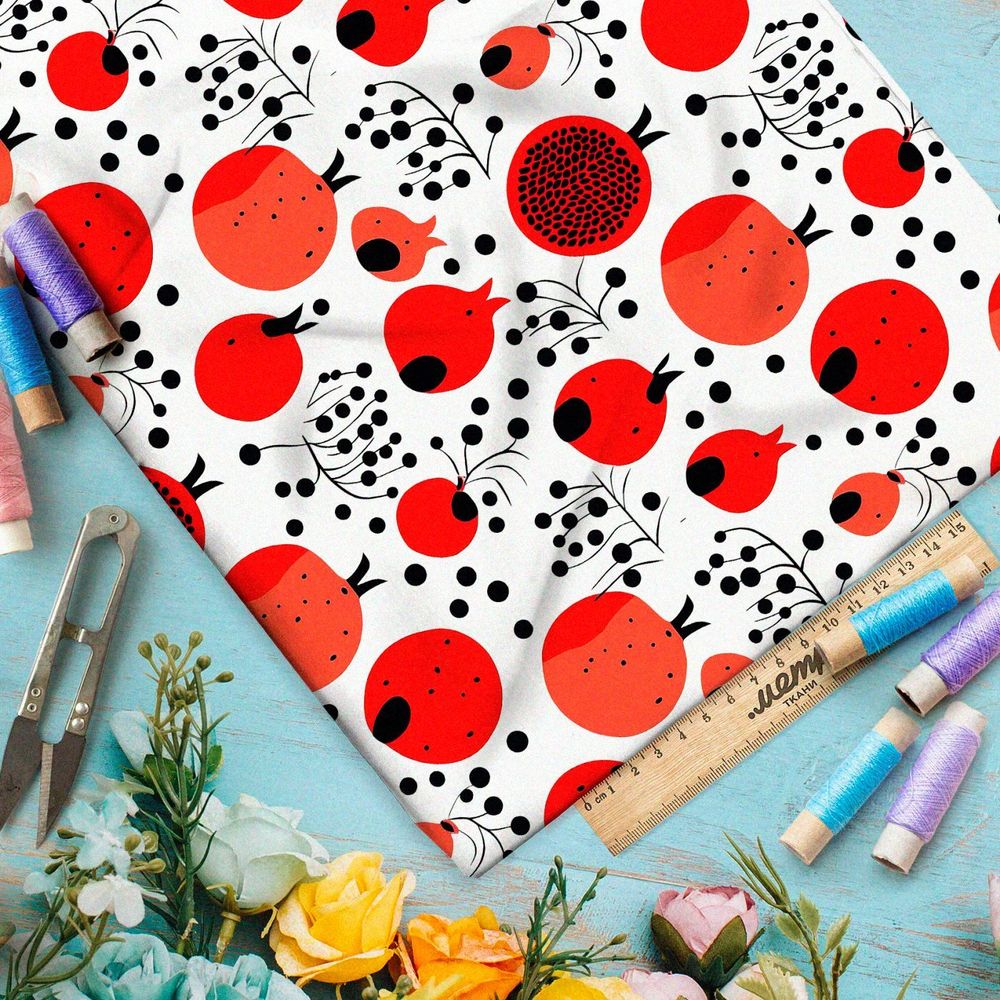 Ткань Барби фантазийные фрукты