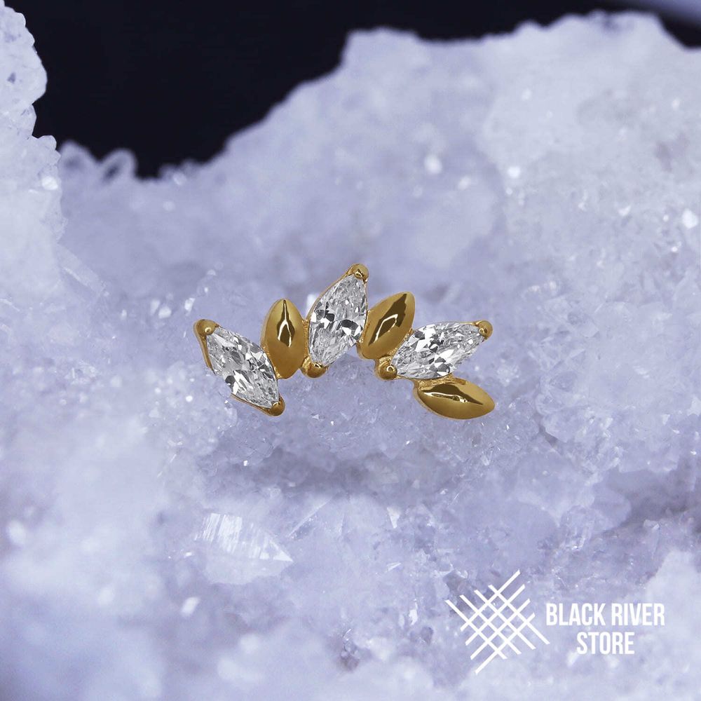 Curv Marquise v.2 Crystal PVD Yellow