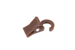 Зажим для колец, пластик, орех, 20шт.
