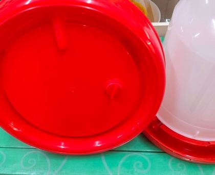 Поилка вакуумная 14 л с пробкой, ручка метал