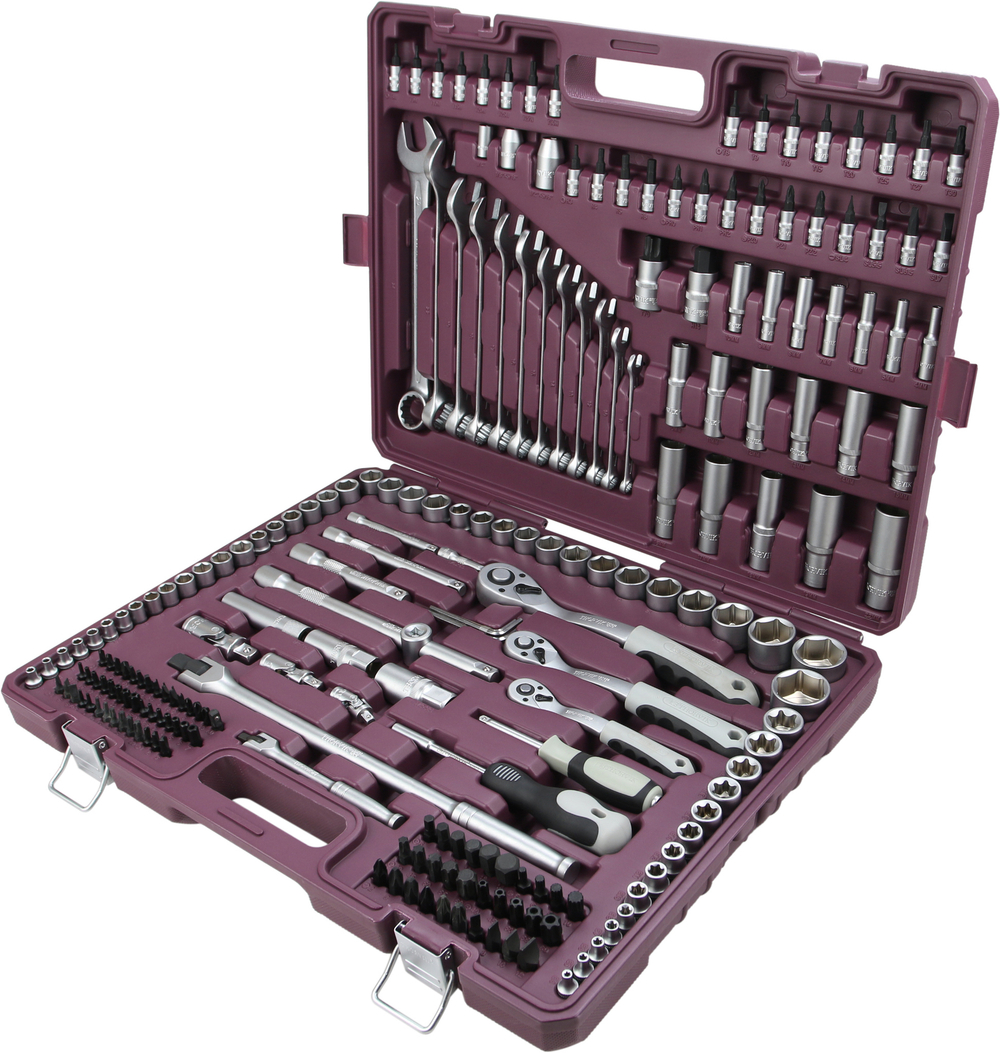 Набор инструмента универсальный 1/4", 3/8", 1/2"DR, 217 предметов Thorvik TS217