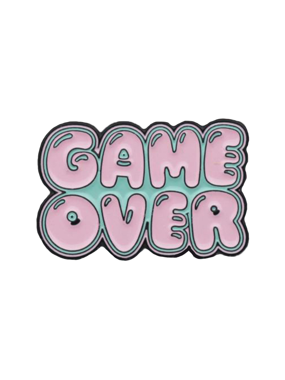 Металлический значок "Game over" 3*1,9 см