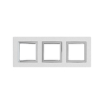 Рамка из алюминия, "Avanti", серая, 3 поста (6 мод.)