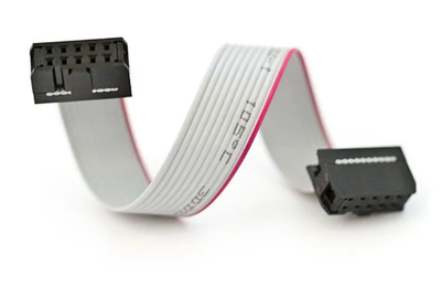 Кабель с разъемами 2х5pin IDC10, плоский, серый, шаг 2,54 мм, 30 см