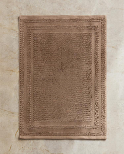 ZARA HOME КОВРИК ДЛЯ ВАННОЙ ИЗ ХЛОПКА С АНТИСКОЛЬЗЯЩЕЙ ПОВЕРХНОСТЬЮ, БЕЖЕВЫЙ