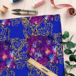 Ткань барби пёстрые краски цветов