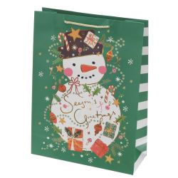 GAEM Пакет подарочный L (бумага 210г/м2, блок 12шт), L30 W12 H40 см, 4в.