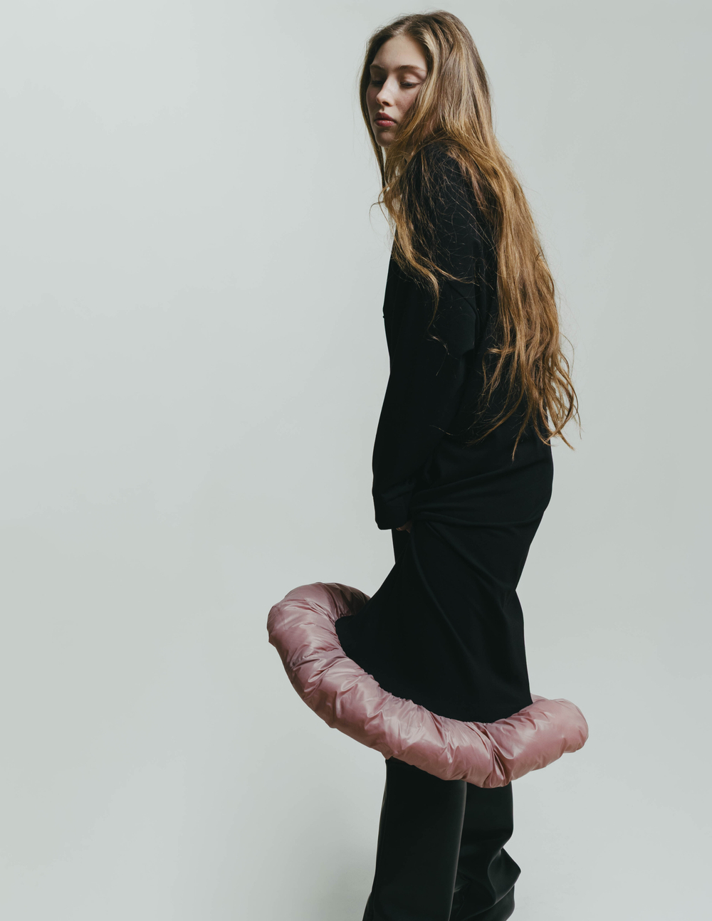 Платье  Girls Thumbelina Dress with Long Sleeves, Short, Black and Pink