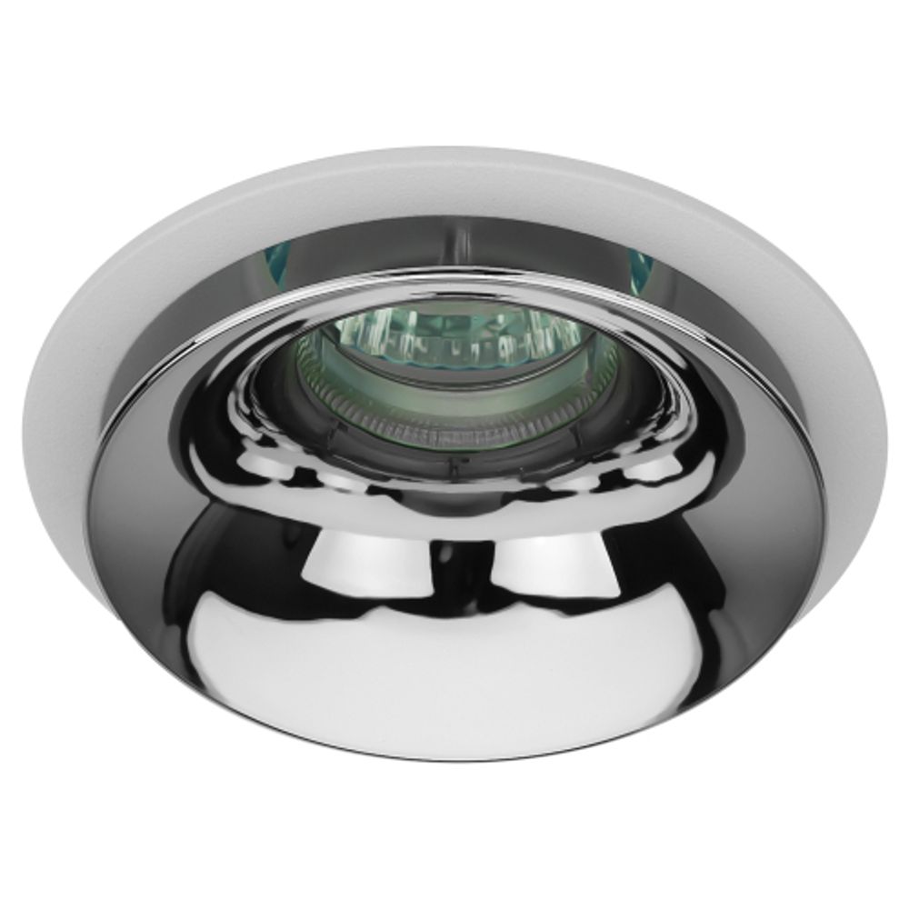 Встраиваемый светильник декоративный ЭРА KL103 WH/CH MR16 GU5.3 белый хром