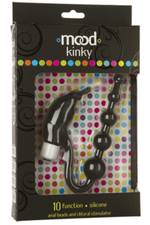 Анальная елочка c клиторальным вибростимулятором MOOD KINKY TICKLER (Цвет: черный)