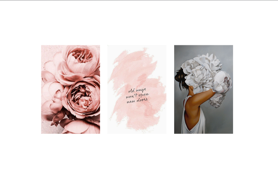 Пионы Комплект из 3-х постеров 48х72