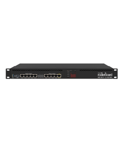 Маршрутизатор MikroTik RouterBOARD 3011UiAS with Dual core 1.4GHz ARM CPU, 1GB RAM, 10xGbit LAN, 1xSFP port, RouterOS L5, 1U rackmount case, LCD panel