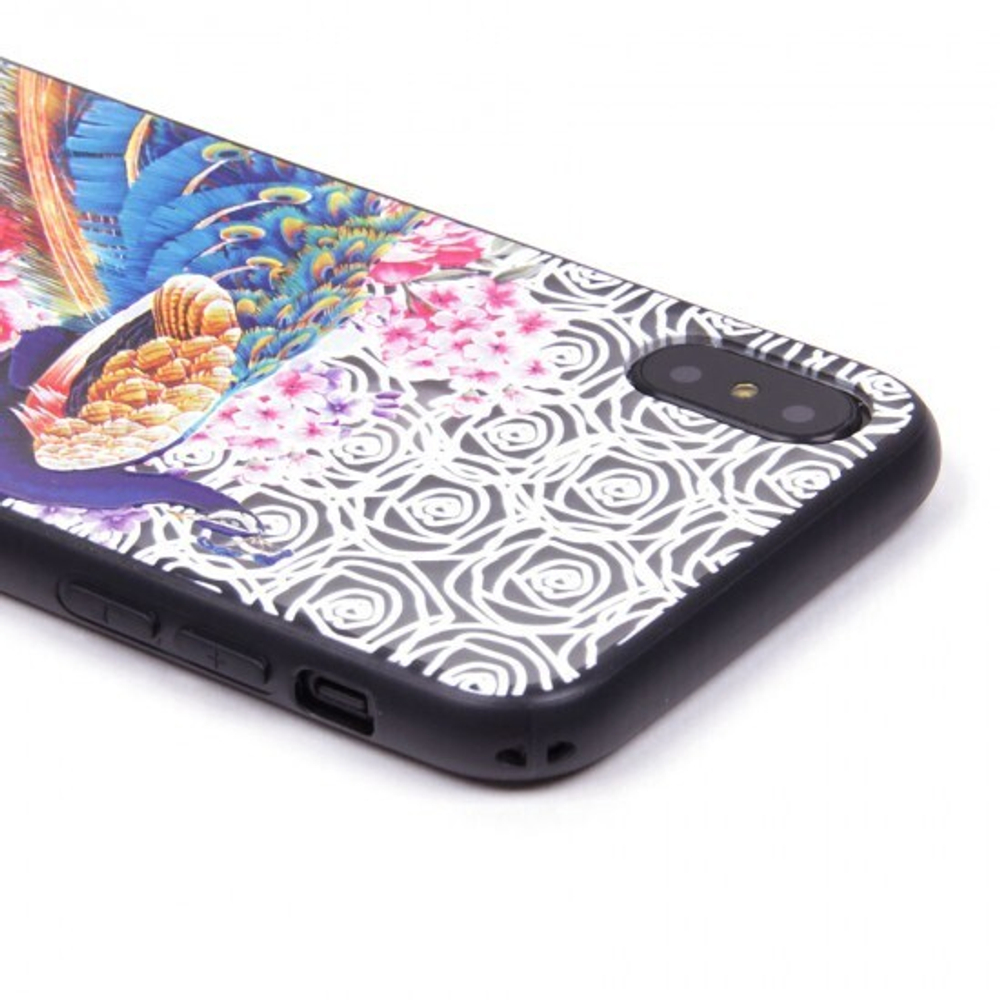 Чехол ТПУ Павлин для iPhone X/XS, 010162