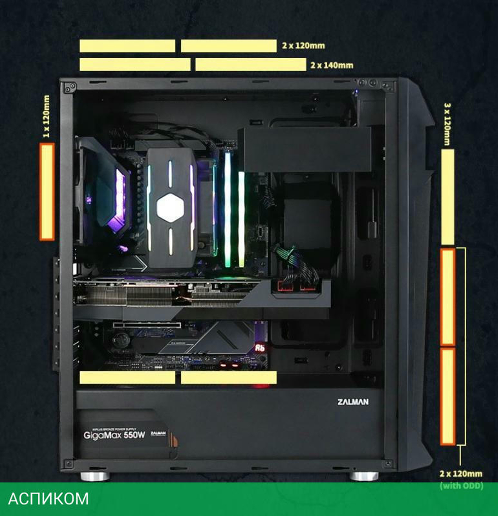 Корпус Zalman Z1 Plus без БП черный