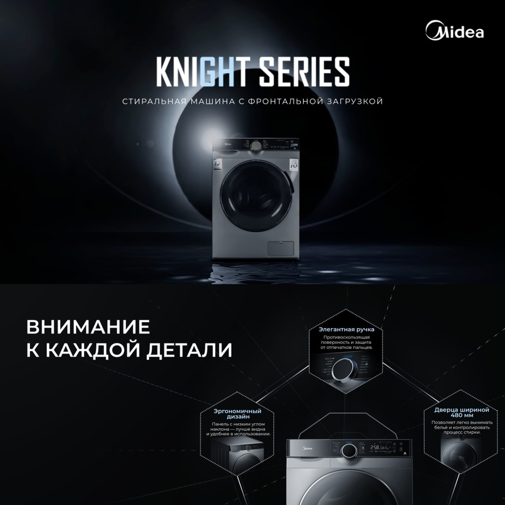 Стиральная машина Midea MFK03W105B/S-C серый