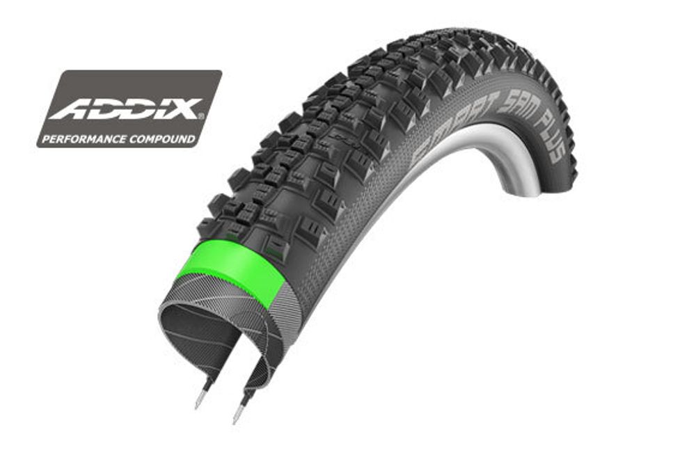 Покрышка 29x2.25 (57-622) SMART SAM PLUS Perf, GreenGuard АНТИПРОКОЛ, SnakeSkin	B/B-SK HS476 Addix 67EPI 35B SCHWALBE