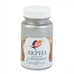 Акриловая краска металлик 100мл Серебро (Луч)