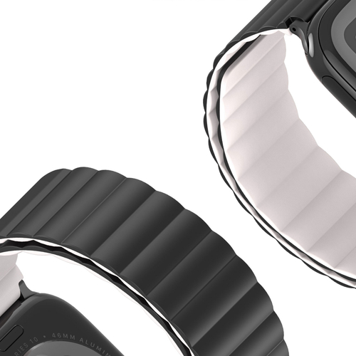 Ремешок магнитный двухсторонний от Dux Ducis для смарт часов Apple Watch размером 38, 40, 41 и 42мм, серия SD Series (два цвета Black и Starlight)