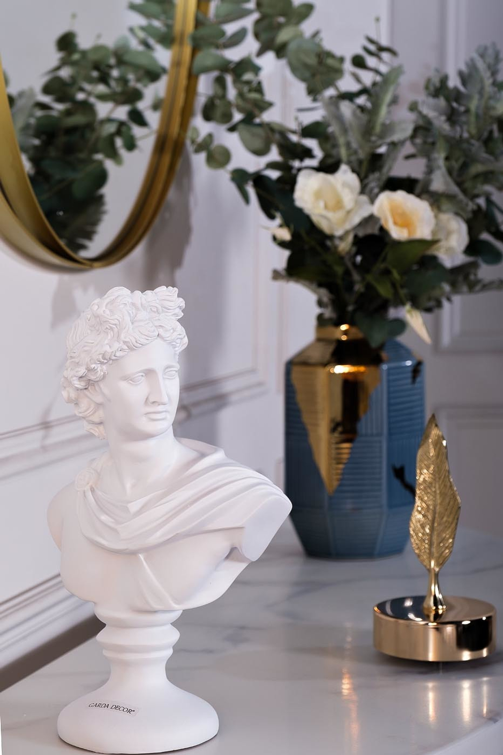 Статуэтка Античный бюст Garda Decor 20x30 из белого полирезина