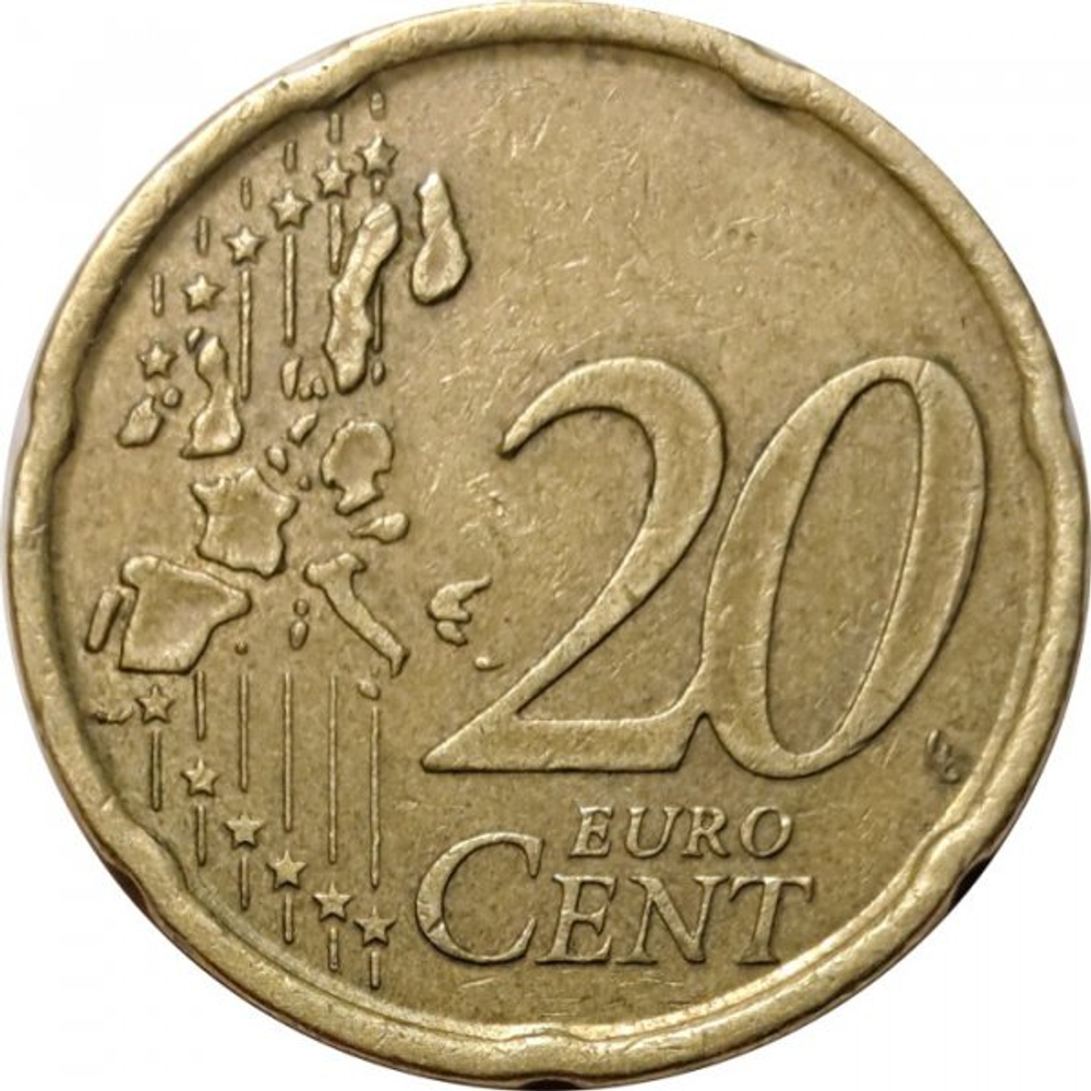 Монета 20 евроцентов 1999 год Испания