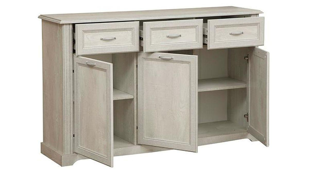 Гостиная Сохо комплектация 3 бетон белый/бетон патина