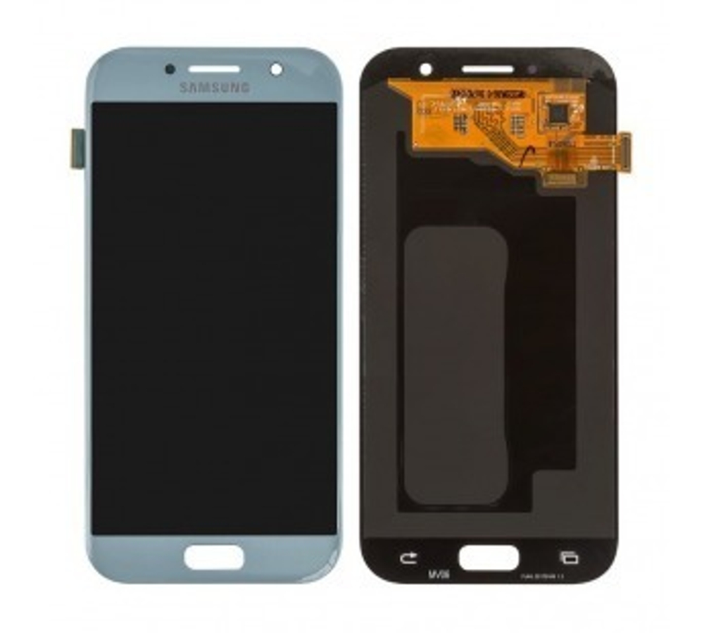 Дисплей для Samsung A520F (A5 2017) в сборе с тачскрином Синий - 5.0" (AMOLED, с регулир. подсветки)