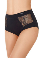 Высокие трусики Charm Cotton с кружевными вставками (Размер: XXL) (Цвет: кремовый)