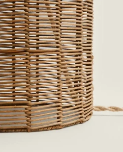 ZARA HOME НАСТОЛЬНАЯ ЛАМПА ИЗ РОТАНГА