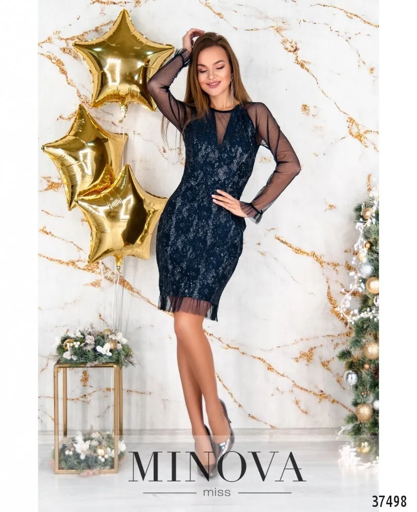 Платье 1155Н-синий Minova