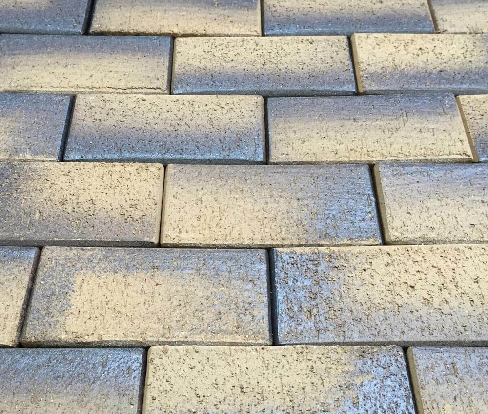 Feldhaus Klinker P248SKF-ECO 200x100x18 areno nero, желтый с темным нагаром с оттенками - Клинкерная тротуарная брусчатка