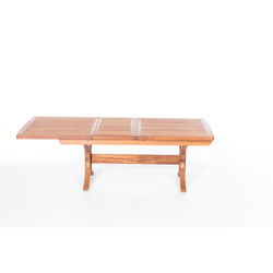 LOTUS Стол обеденный деревянный раздвижной, массив ироко