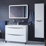 Тумба напольная IDDIS Cloud, белая, 100 см, CLO10WFi95 подходит ум. 0131000i28