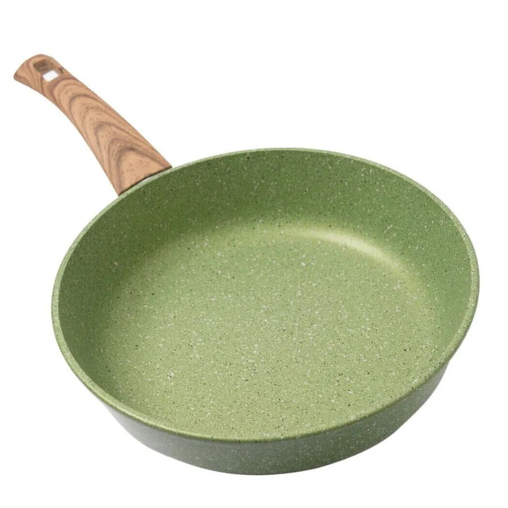 Сковорода алюминий, 22 см, антипригарное покрытие, Vari, Сила природы, SP31122, с деревянной ручкой