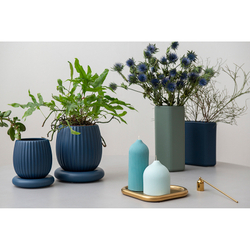 Свеча декоративная 16.5см Tkano Edge бирюзовая