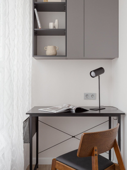 Кухонный гарнитур Антрацит (графит) 3400 мм столешница 38 мм, ЛДСП, прямая просторная кухня для большой гостиной, студии и семьи