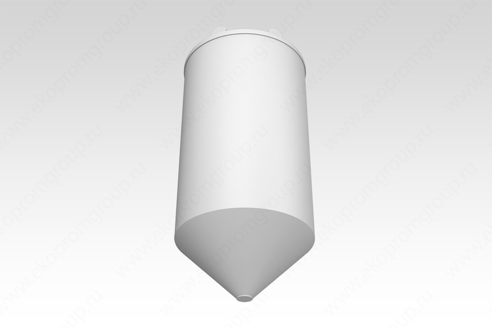 Ёмкость пластиковая пищевая ЭкоПром ФМ 1.5 2000 л. конусная усиленная под плотность до 1.5 г/см3 (119x119x251см;белый) - арт.555377