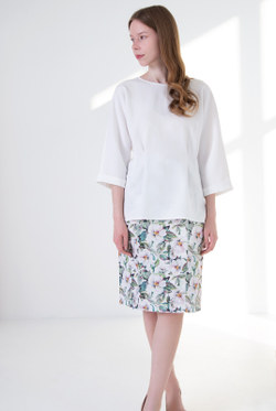 Блузка женская 4728зб, бело-молочный #479БМ094728зб