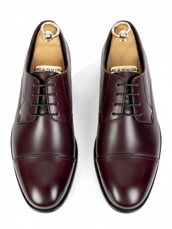 Стильные туфли из бордовой кожи для рабочих встреч без ярких деталей V587бордо Vorsh
