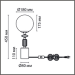6580/1T CLASSI LN25 53 французское золото, серый/белый металл, керамика/стекло Лампа настольная E14 1*40W 220V VIVIEN